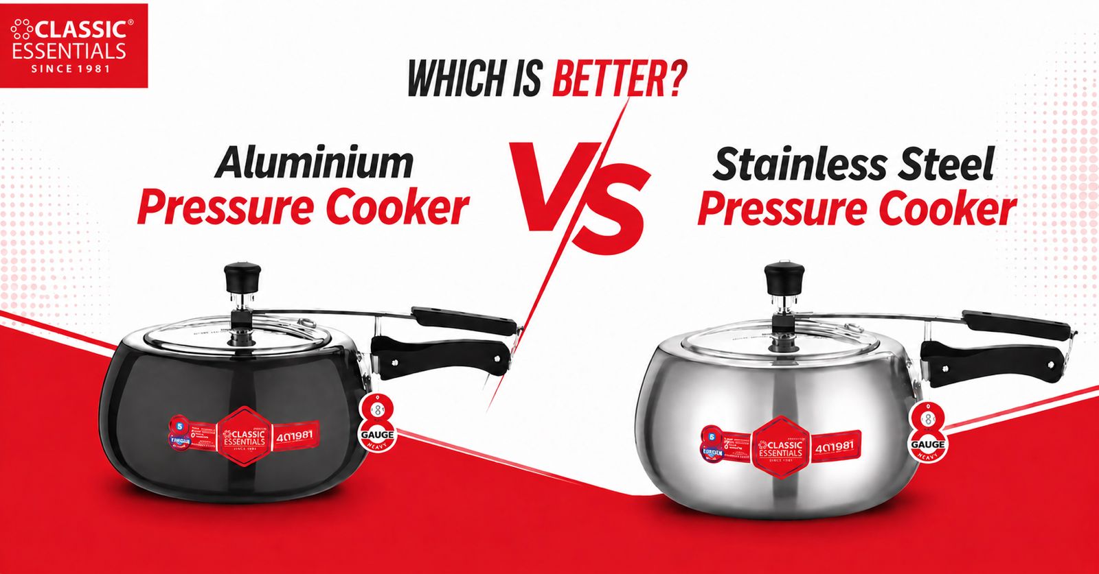 Aluminium Pressure Cooker vs Stainless Steel Pressure Cooker : Which Is Better?