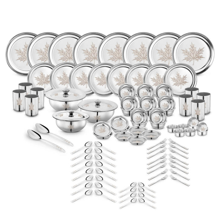 Stainless Steel Dinner Set of 101 Piece, Silver