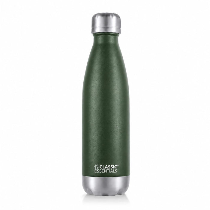 Classic Essentials Insulated Double Wall Stainless Steel Water Bottle 750 ML | 12 Hours Hot & 24 Hours Cold | Vacuum Insulated, Leakproof Bottle for Home, Office, Gym & Travel (Military Green)