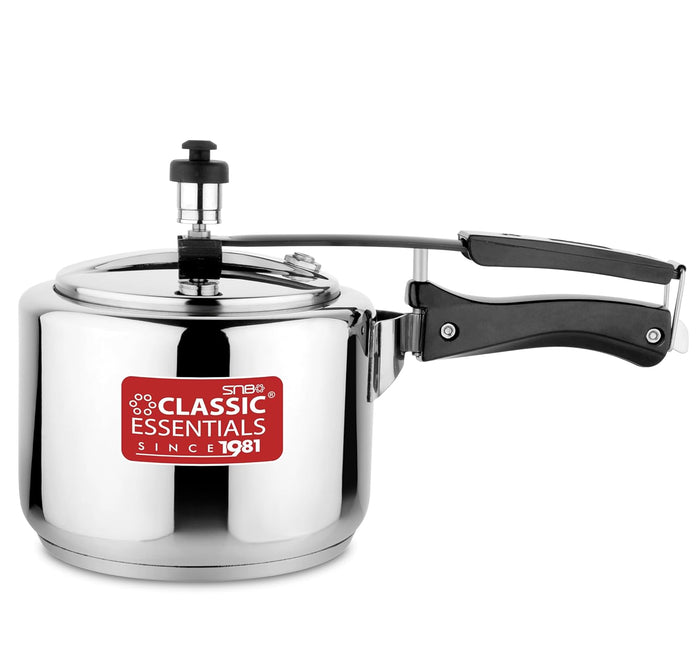 Classic Essentials Prochef Stainless Steel Cooker | ISI Certified Inner Lid Pressure Cooker | Non Reactive, Non Toxic & Non Staining Food Grade Surface | Long Lasting Sealing Gasket (3 liter)