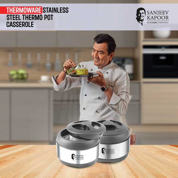 Sanjeev Kapoor by Classic Essentials ALPHA Casserole Set of 2 (1000 ML Each)