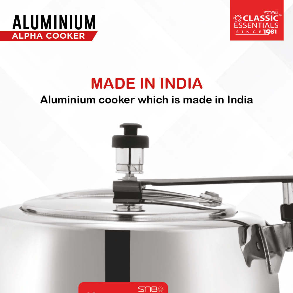 Alpha Concave Aluminium Inner Lid Induction Bottom Pressure Cooker