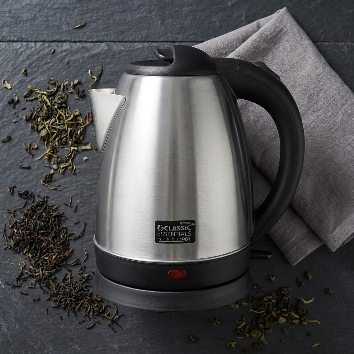 Classic Essentials Stainless Steel Electric Kettle 1.5 L + Insulated Double Wall Vacuum Stainless Steel Water Bottle (Pack of 2) | 1L + 750ml | 24 Hours Hot & Cold | BIS Approved | 100% Leakproof Lid