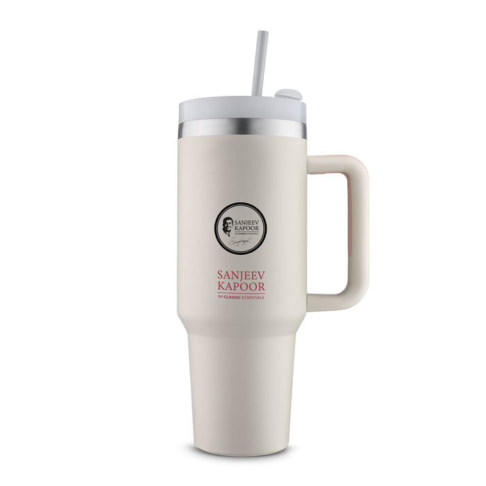 Sanjeev Kapoor By Classic Essentials TRUMP Tumbler with Lid (1200 ml, Beige)