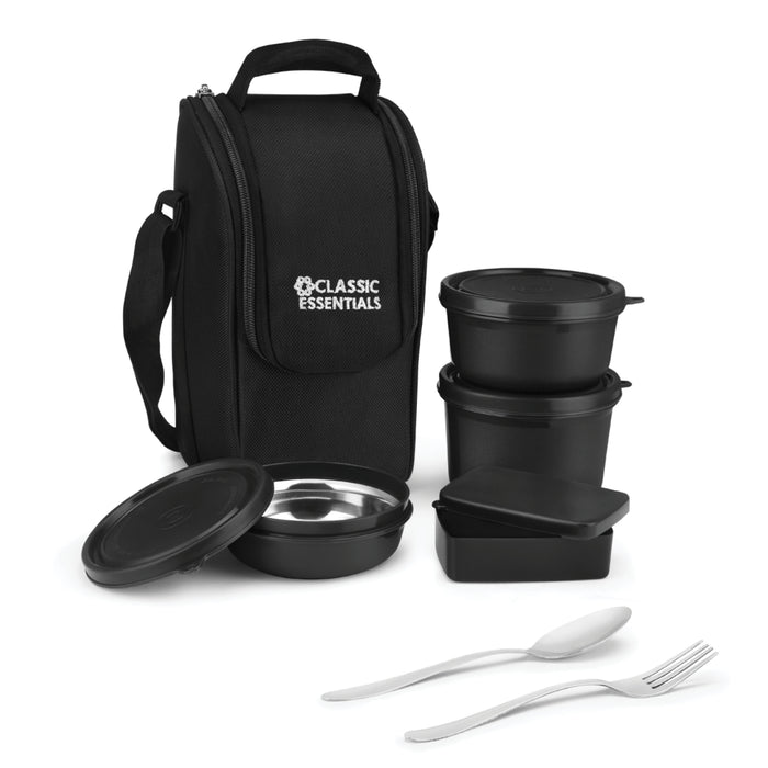 Meal Master Lunch Box (Microwave Safe) - Black