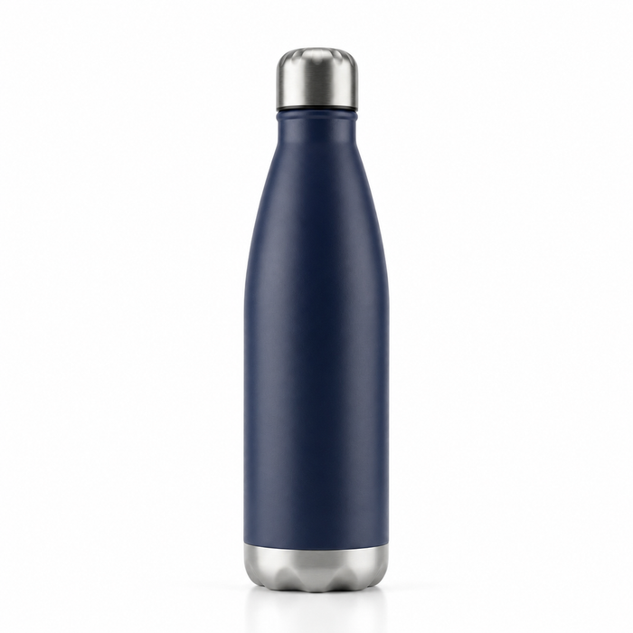 CLASSIC ESSENTIALS Insulated Double Wall Vacuum Stainless Steel Water Bottle 24 Hours Hot and Cold BIS Approved,100% Leakproof Lid,Sweat Proof Water Bottles, Great for Travel Picnic Navy Blue-1000ml
