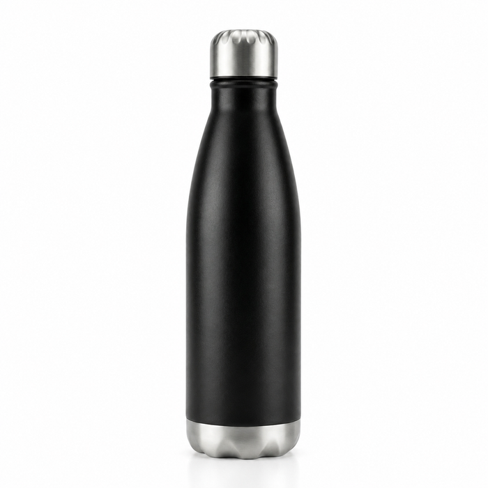 CLASSIC ESSENTIALS Insulated Double Wall Vacuum Stainless Steel Water Bottle 24 Hours Hot and Cold,BIS Approved,100% Leakproof Lid,Sweat Proof Water Bottles, Great for Travel Picnic (Black-1000ml)