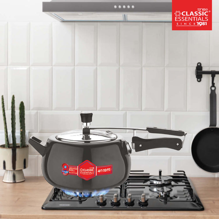 Hard Anodised Stainless Steel Inner Lid Induction Bottom Pressure Cooker 2Ltr/3Ltr/5ltr/6.5Ltr