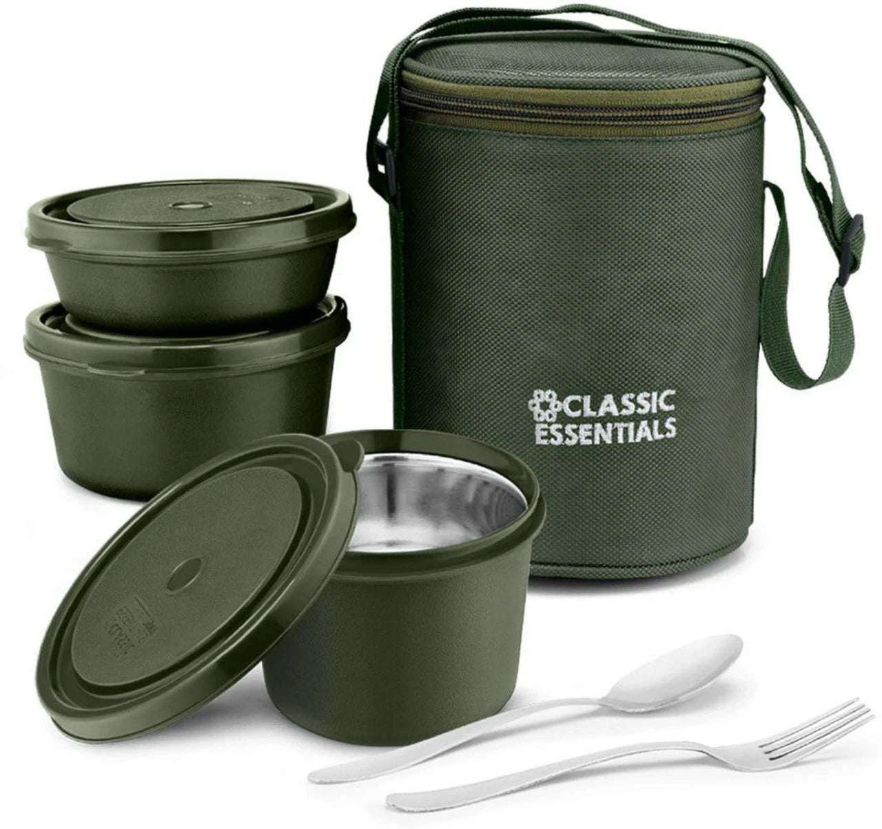 Classic Essentials Pro Microwave Safe Stainless Steel Lunch Box with I ...