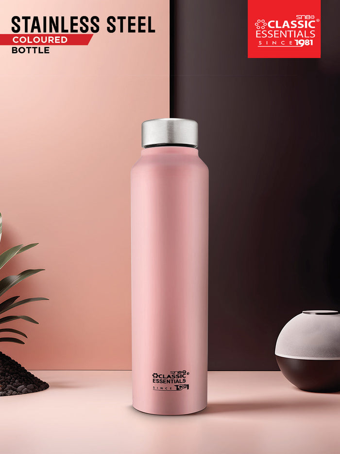 Stainless Steel Spring Hydrate Matt Finish Colored Water Bottle For Fridge, School, Home, Office, Travel, Capacity -1000ml