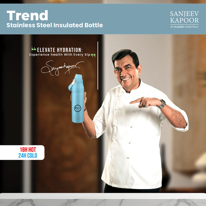 Sanjeev Kapoor By Classic Essentials TREND Insulated Water Bottle (750 ml, Blue)