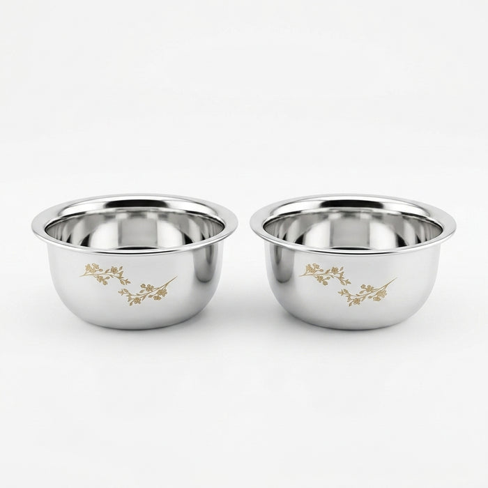 Sanjeev Kapoor by Classic Essentials Set of 2  (200ml) Daisy Print Microwave Safe Bowls – Durable, Heat-Resistant Serving Bowls for Kitchen Use