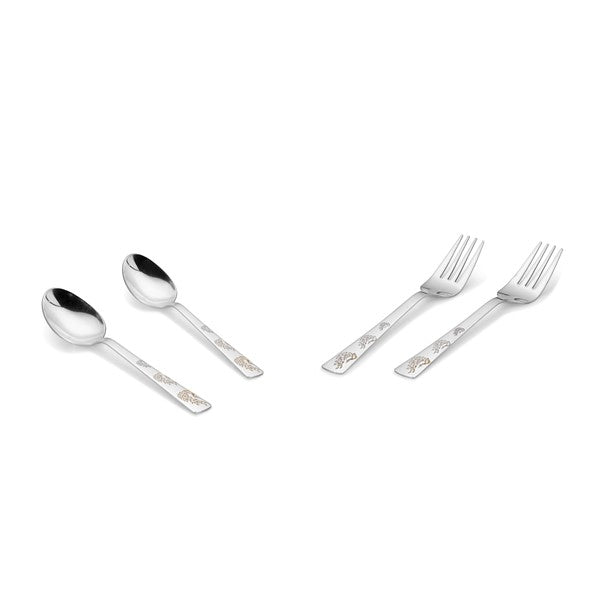 stainless steel dinner set of 61 pcs | steel spoons